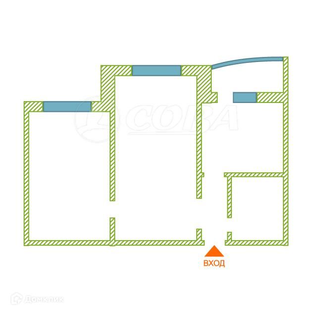 Продаётся 2-комнатная квартира, 62.5 м²