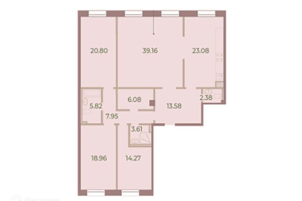 Продаётся 4-комнатная квартира, 155.5 м²