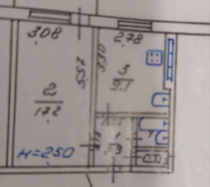 Продаётся 1-комнатная квартира, 33.4 м²