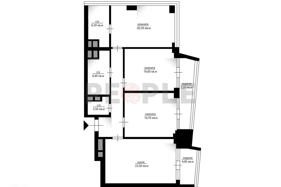 Продаётся 3-комнатная квартира, 112.8 м²