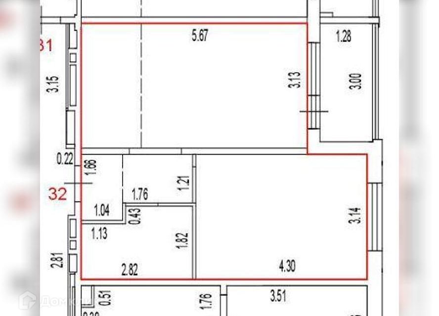 Продаётся 1-комнатная квартира, 39.6 м²