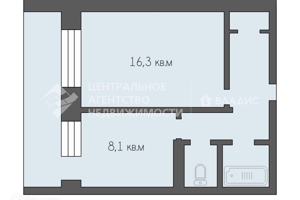 Продаётся 1-комнатная квартира, 40 м²