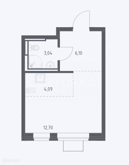 Продаётся студия, 25.9 м²