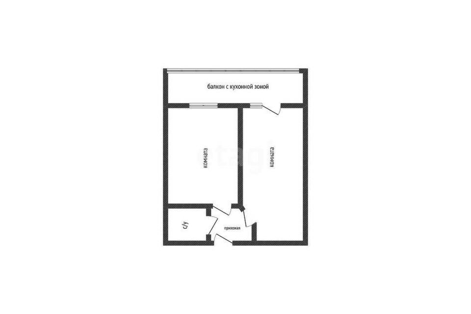 Продаётся 1-комнатная квартира, 32.7 м²