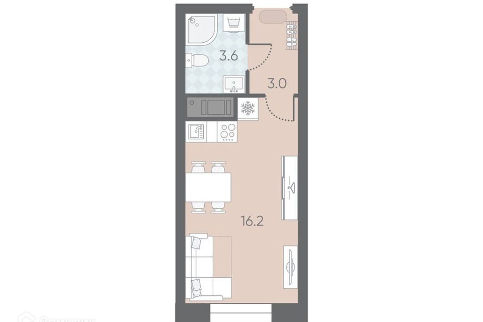 Продаётся студия, 23.2 м²