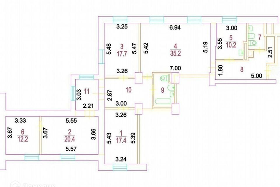 Продаётся 5-комнатная квартира, 155 м²