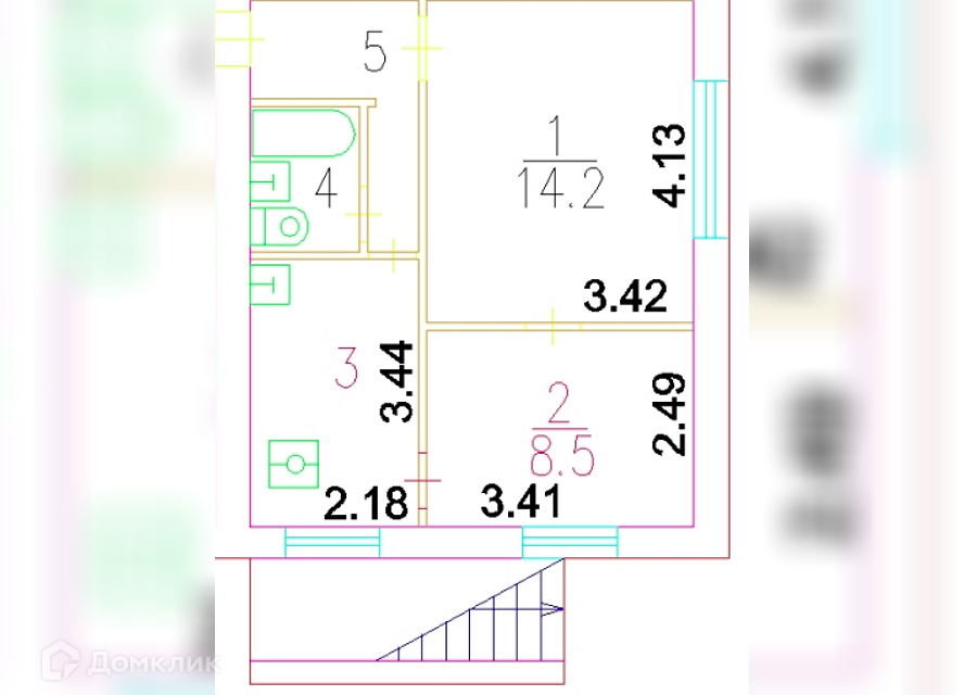 Продаётся 2-комнатная квартира, 36.9 м²