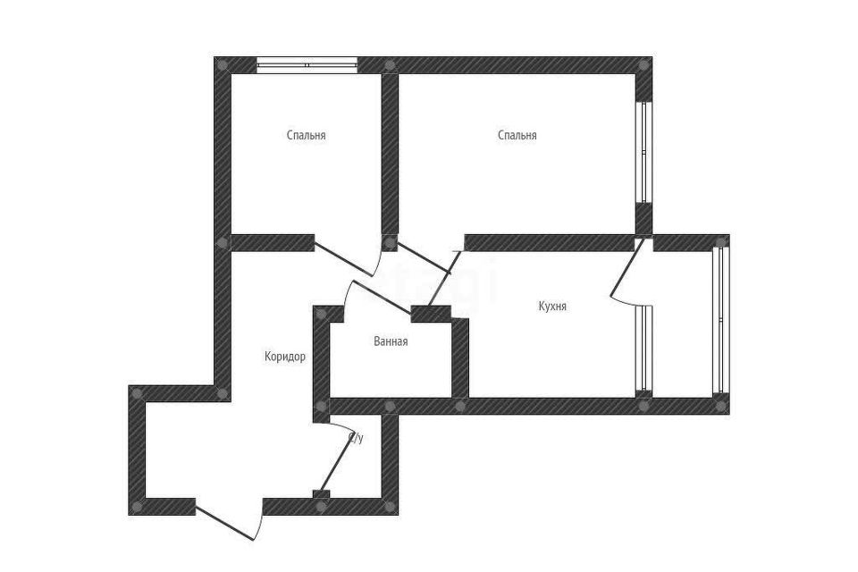 Продаётся 2-комнатная квартира, 49.5 м²