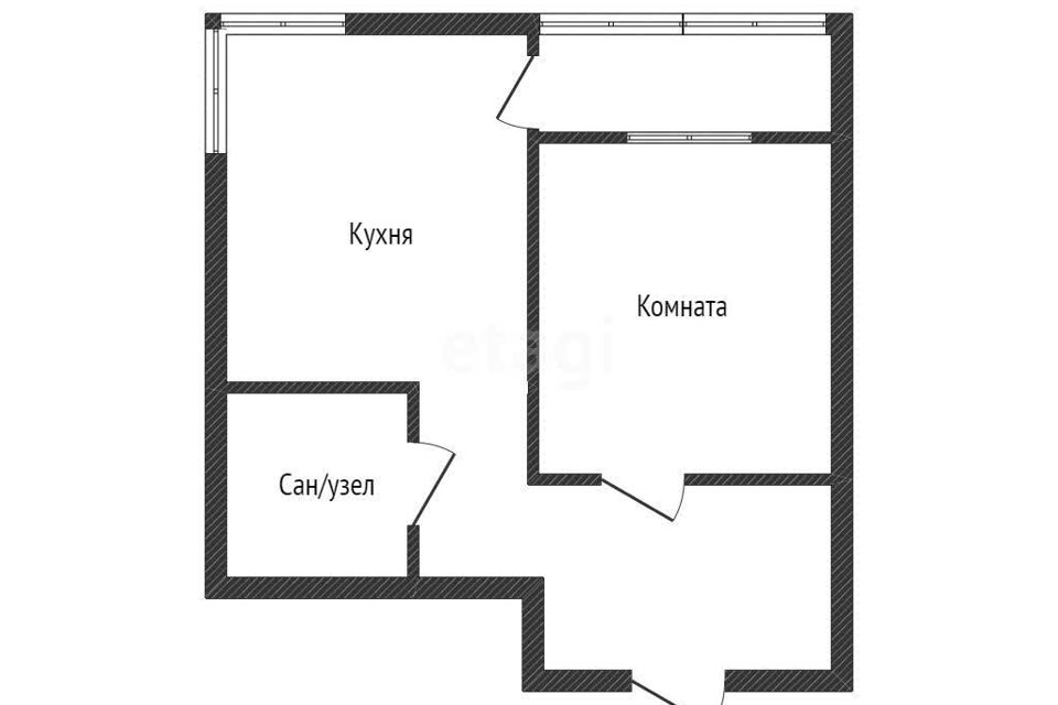 Продаётся 1-комнатная квартира, 40.1 м²