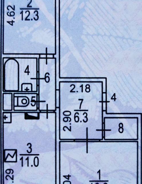Продаётся 2-комнатная квартира, 54 м²