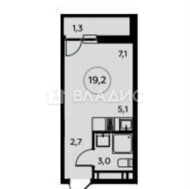 Продаётся студия, 19.2 м²