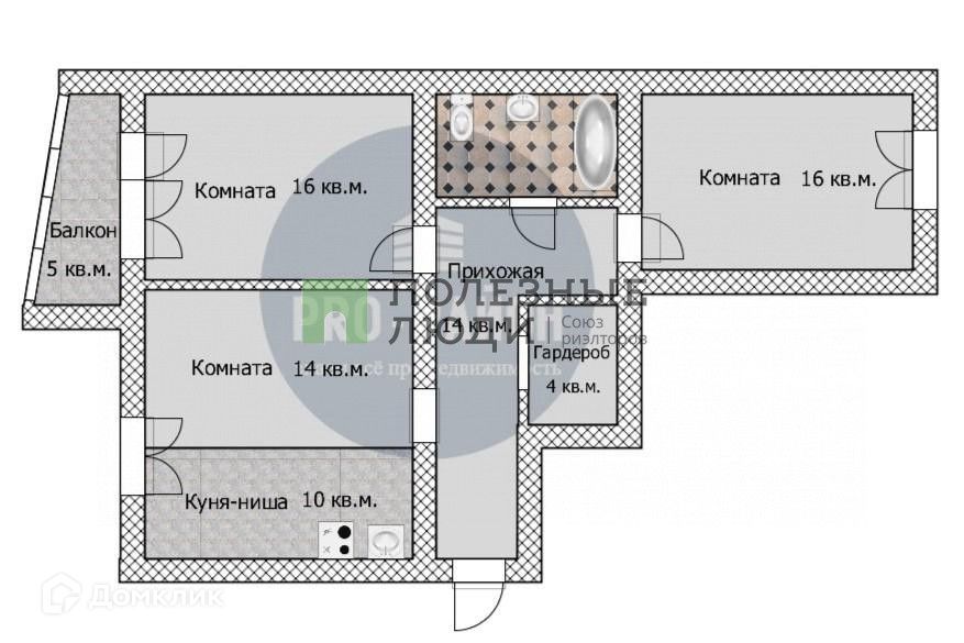 Продаётся 3-комнатная квартира, 81.4 м²