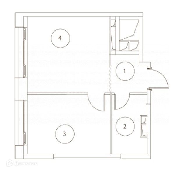 Продаётся 1-комнатная квартира, 41.4 м²