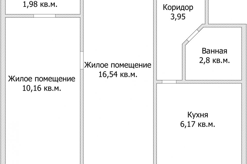 Продаётся 2-комнатная квартира, 42.4 м²