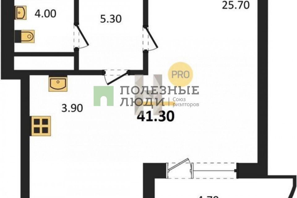 Продаётся студия, 41.3 м²