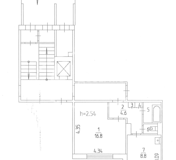 Продаётся 1-комнатная квартира, 34.2 м²