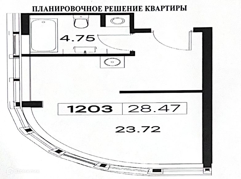 Продаётся студия, 28 м²
