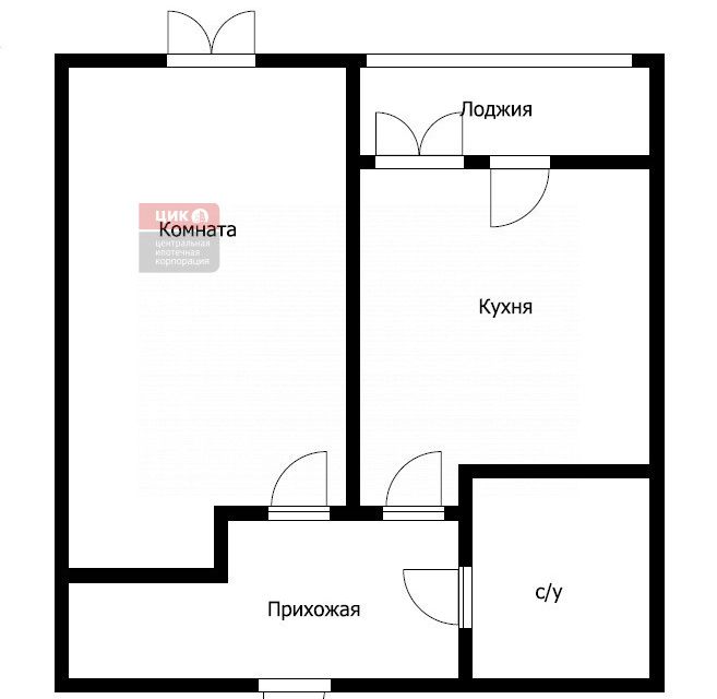 Продаётся 1-комнатная квартира, 37 м²