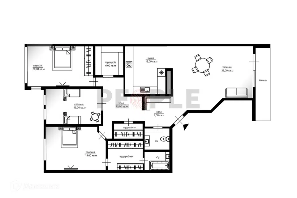 Продаётся 3-комнатная квартира, 147 м²
