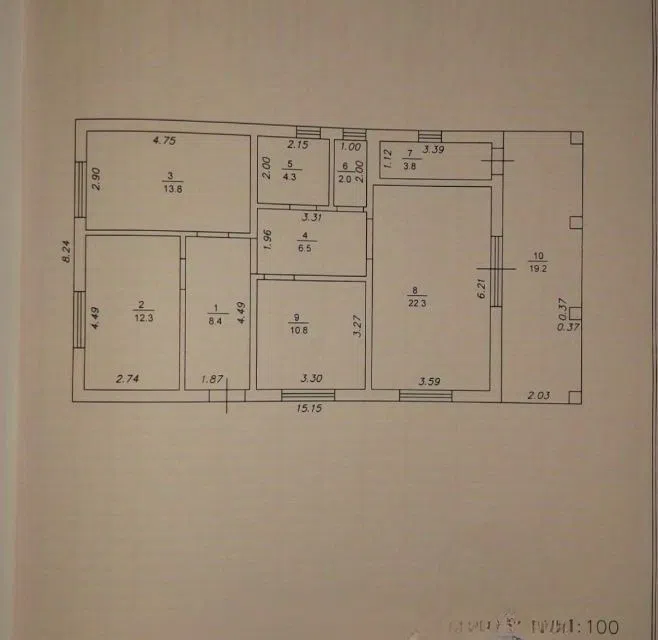Продаётся 1-этажный дом, 110 м²