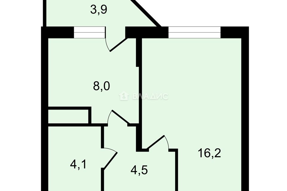 Продаётся 1-комнатная квартира, 32.8 м²