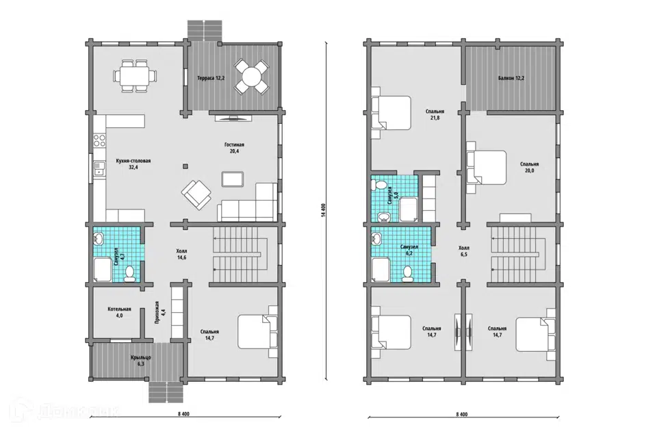 Продаётся 2-этажный дом, 220 м²