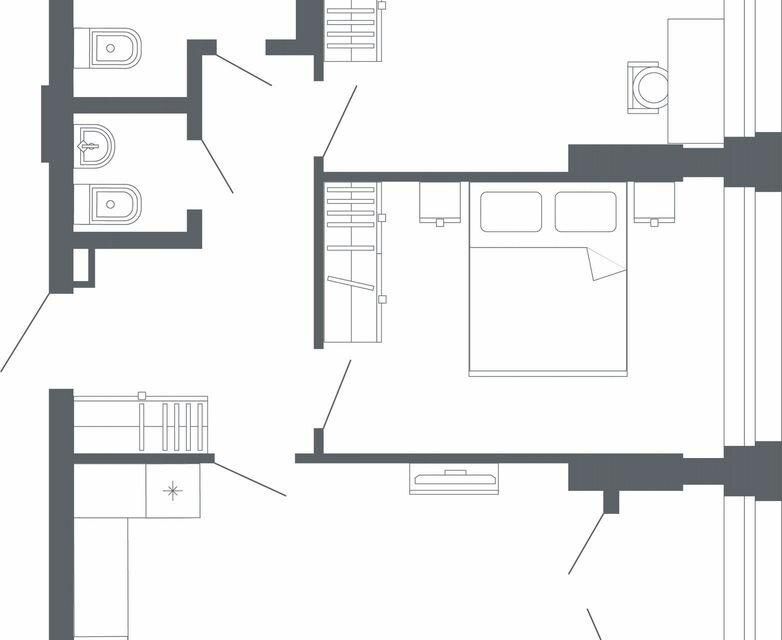 Продаётся 2-комнатная квартира, 63.9 м²