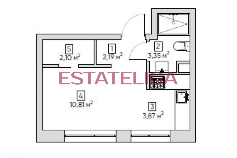 Продаётся студия, 22.3 м²