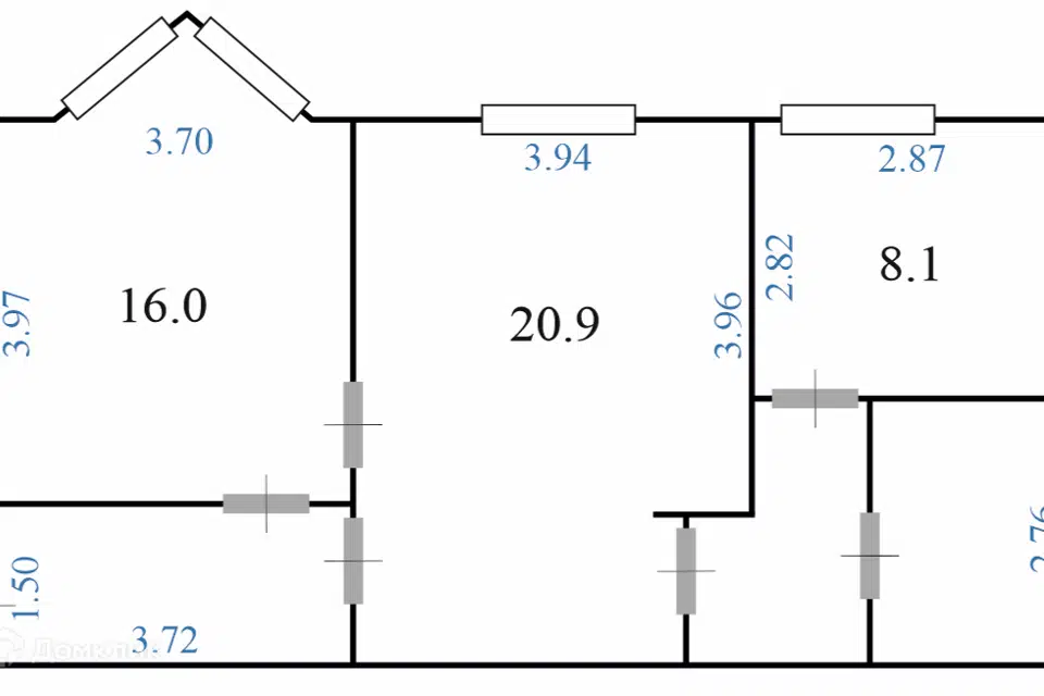 Продаётся 2-комнатная квартира, 58 м²
