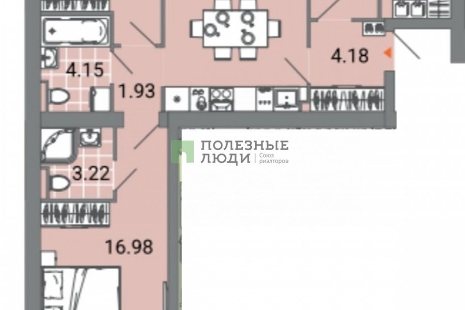 Продаётся 3-комнатная квартира, 79.83 м²