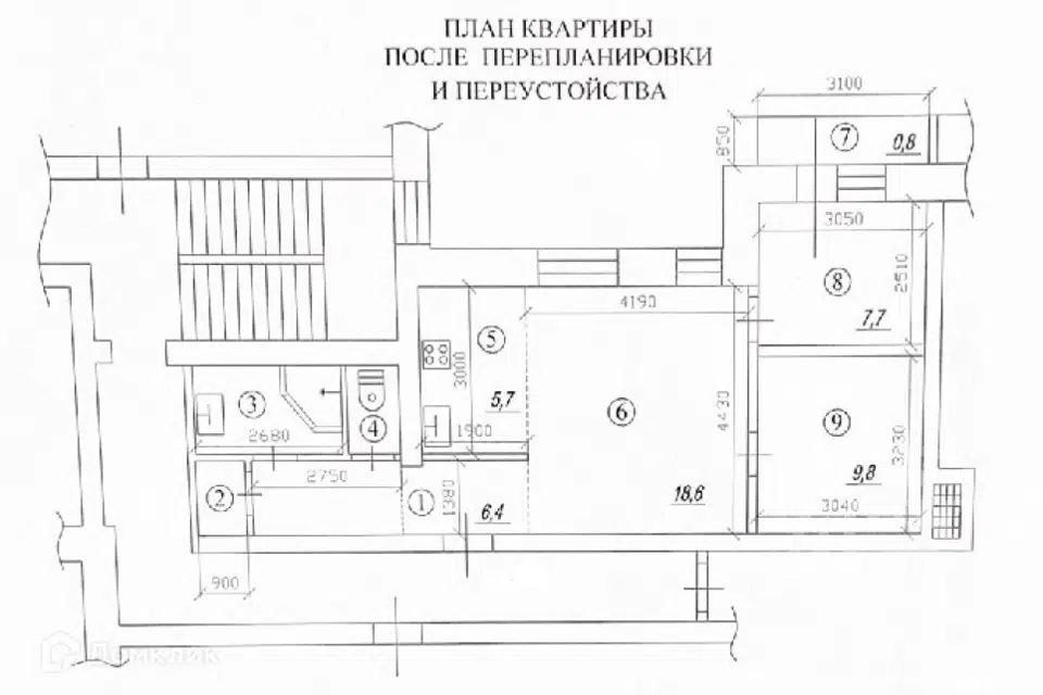 Продаётся 2-комнатная квартира, 56.1 м²