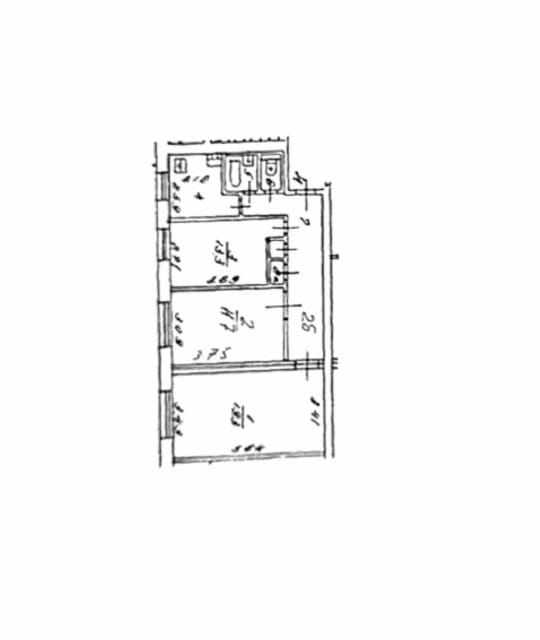 Продаётся 3-комнатная квартира, 63.6 м²
