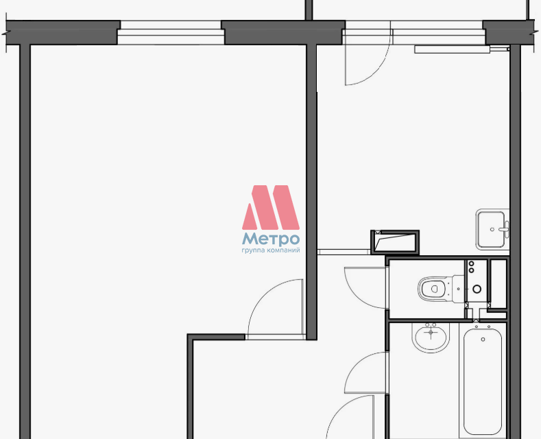 Продаётся 1-комнатная квартира, 34.1 м²