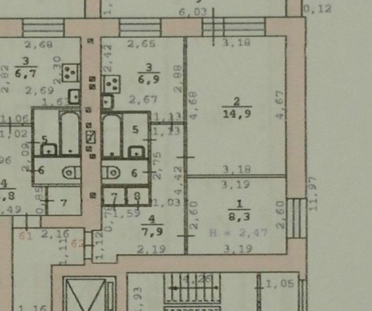 Продаётся 2-комнатная квартира, 42.3 м²