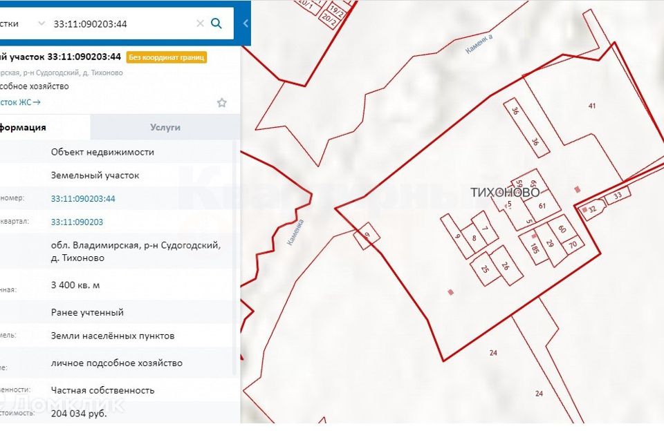 Кадастровая карта владимирской области