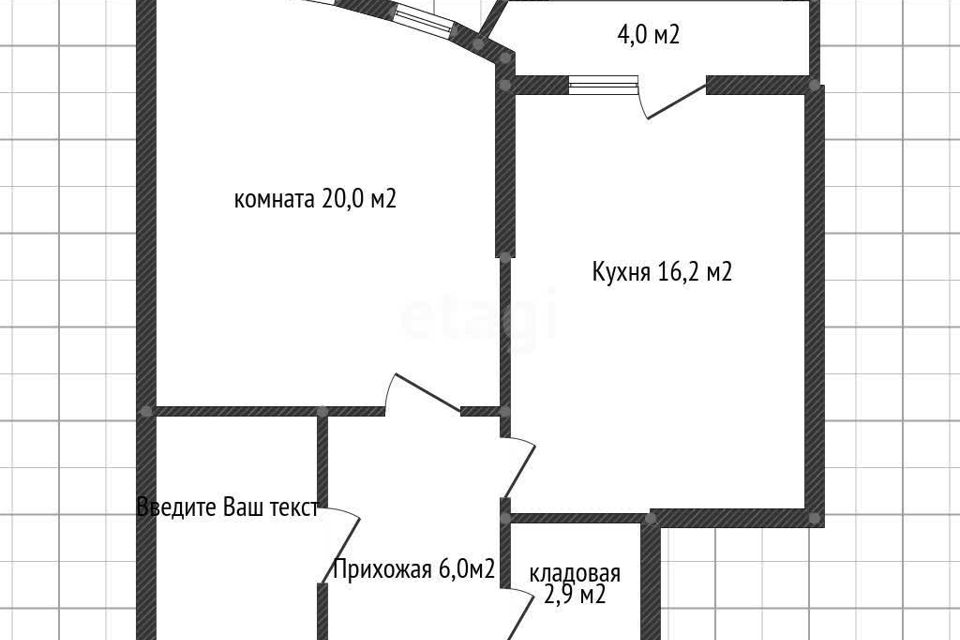Продаётся 1-комнатная квартира, 50.1 м²