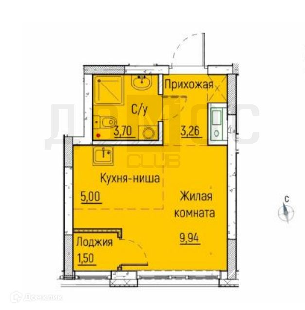 Продаётся студия, 21.9 м²