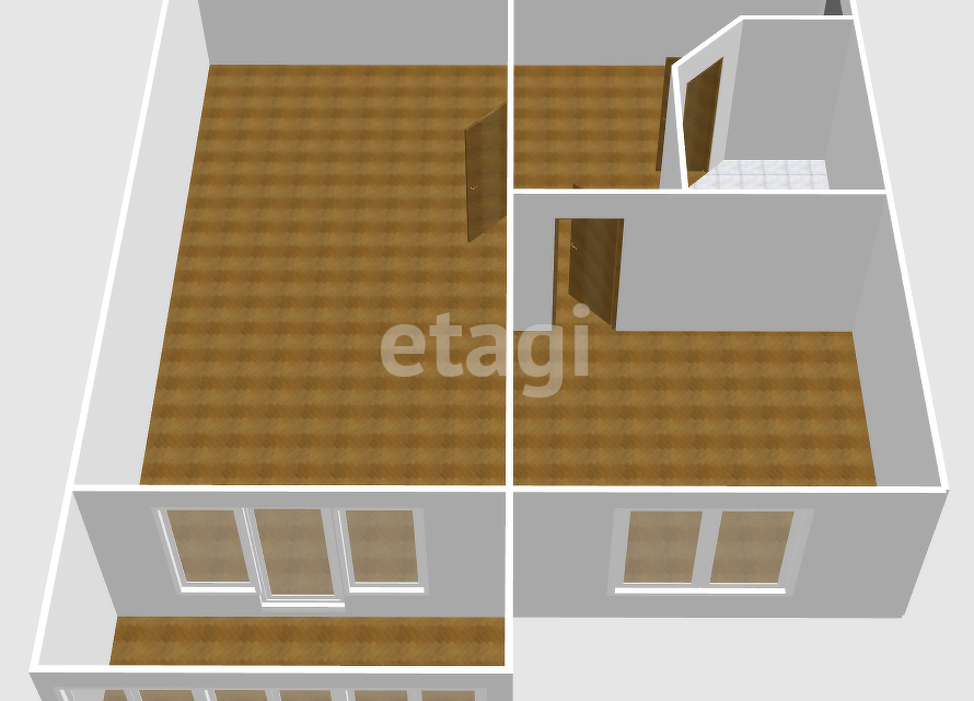 Продаётся 1-комнатная квартира, 41.5 м²