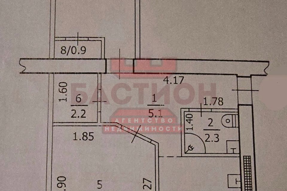 Продаётся 2-комнатная квартира, 44 м²