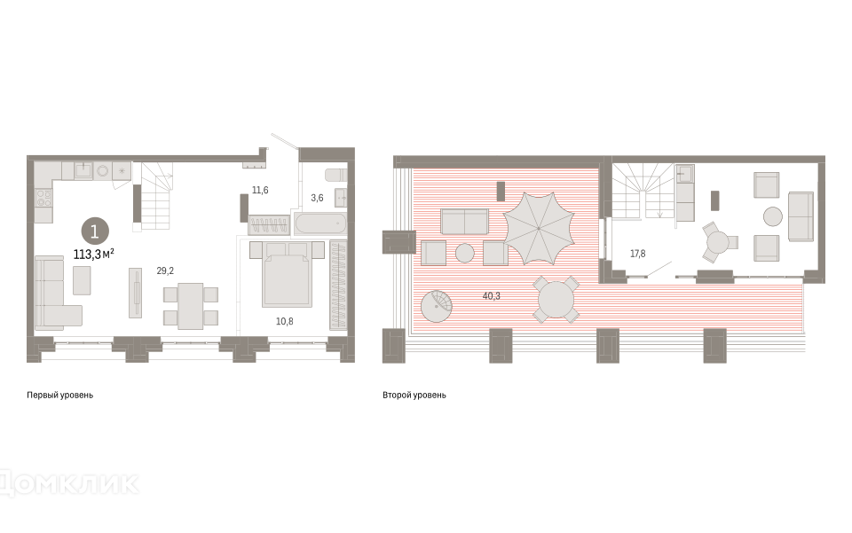 Продаётся 1-комнатная квартира, 113.3 м²