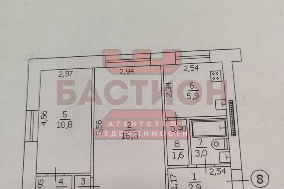 Продаётся 2-комнатная квартира, 42 м²
