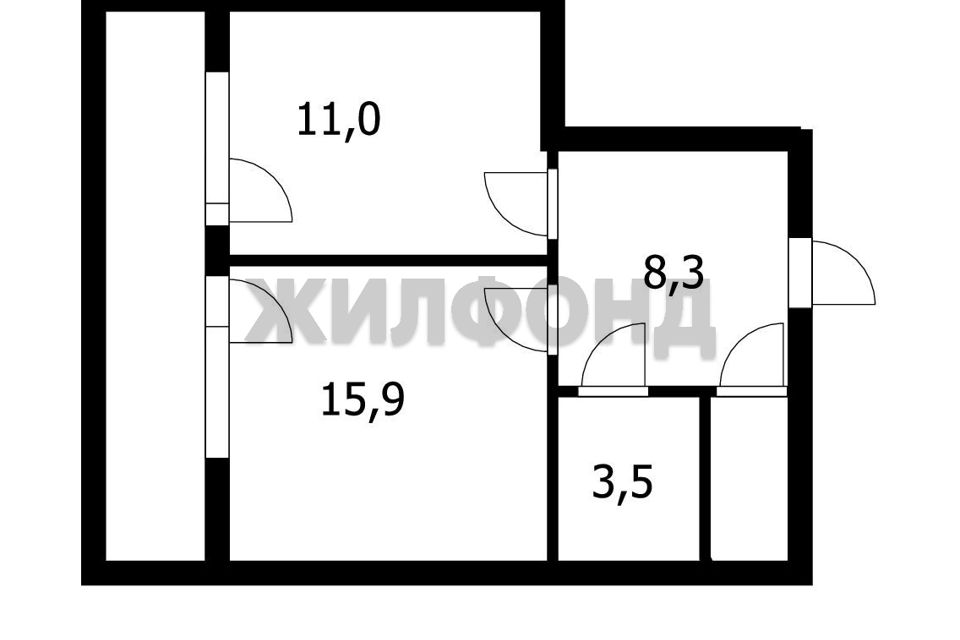 Продаётся 1-комнатная квартира, 41 м²