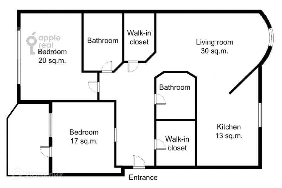 Сдаётся 3-комнатная квартира, 120 м²