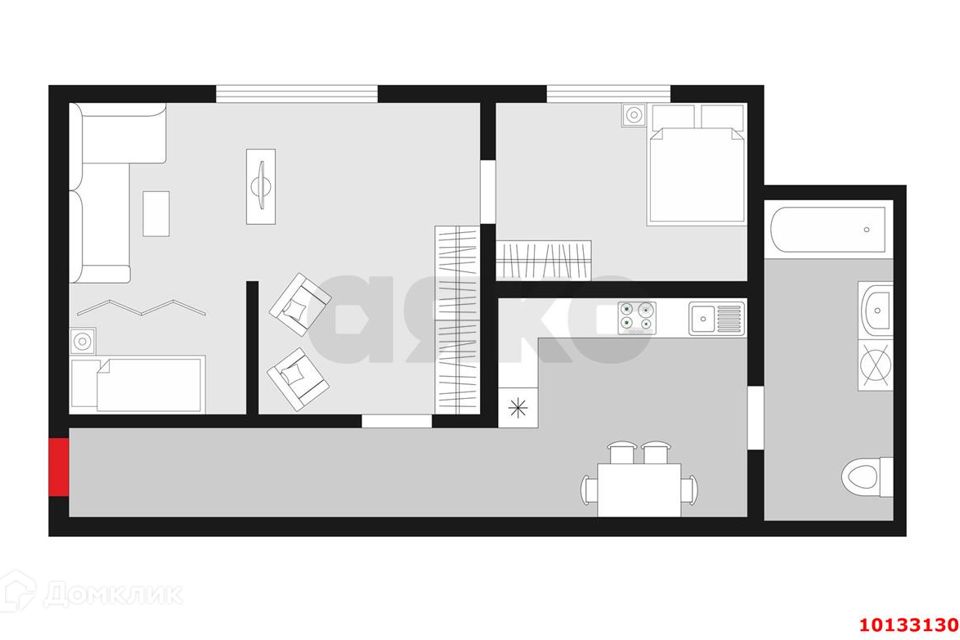 Продаётся 2-комнатная квартира, 54.1 м²