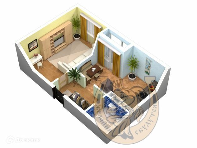 Продаётся 1-комнатная квартира, 37.2 м²
