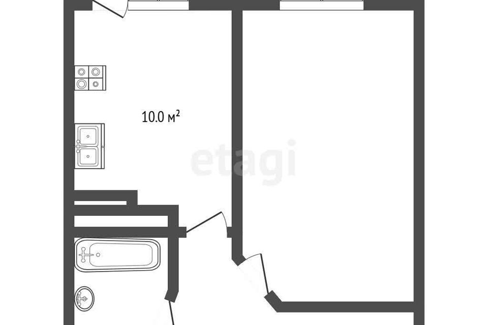 Продаётся 1-комнатная квартира, 35.4 м²