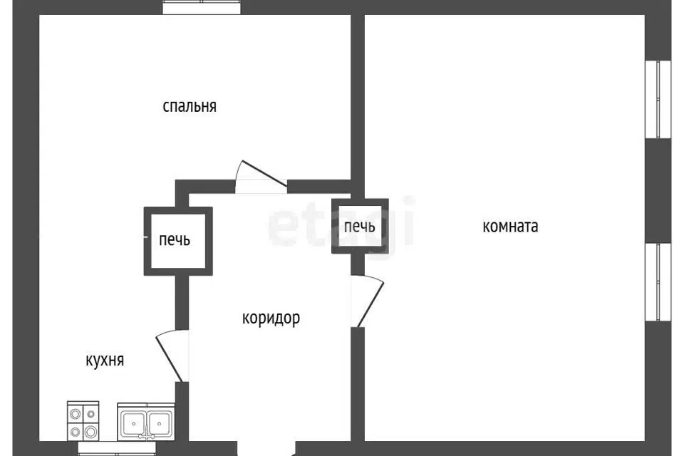 Продаётся 1-этажный дом, 34.1 м²