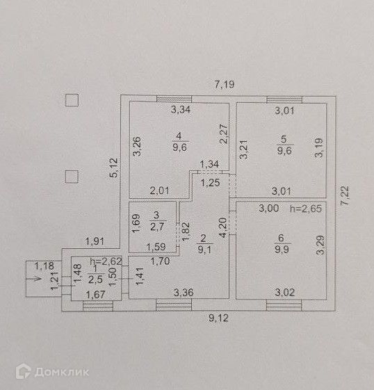 Продаётся 1-этажный дом, 46.6 м²