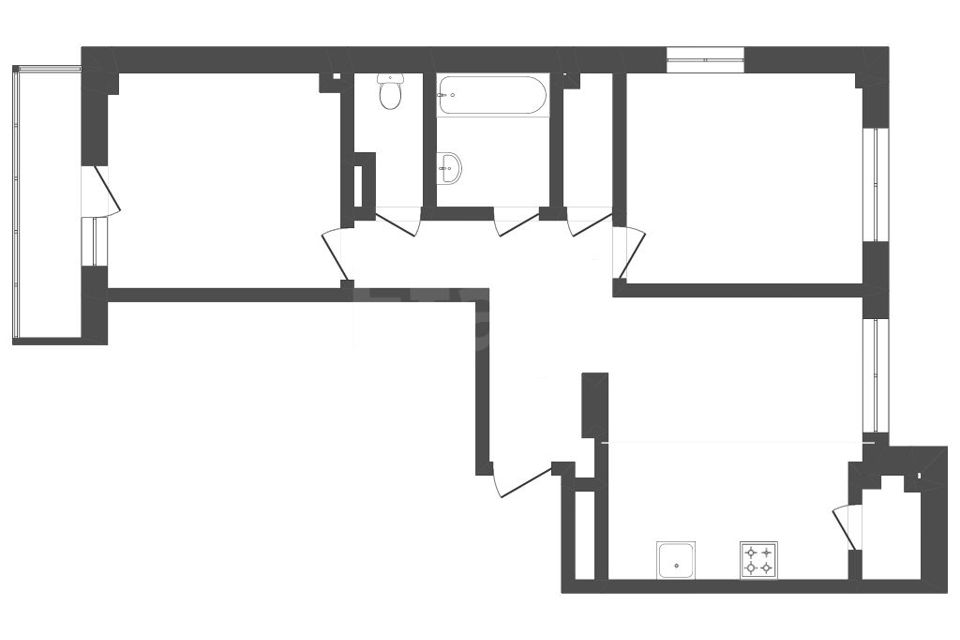Продаётся 2-комнатная квартира, 67.5 м²
