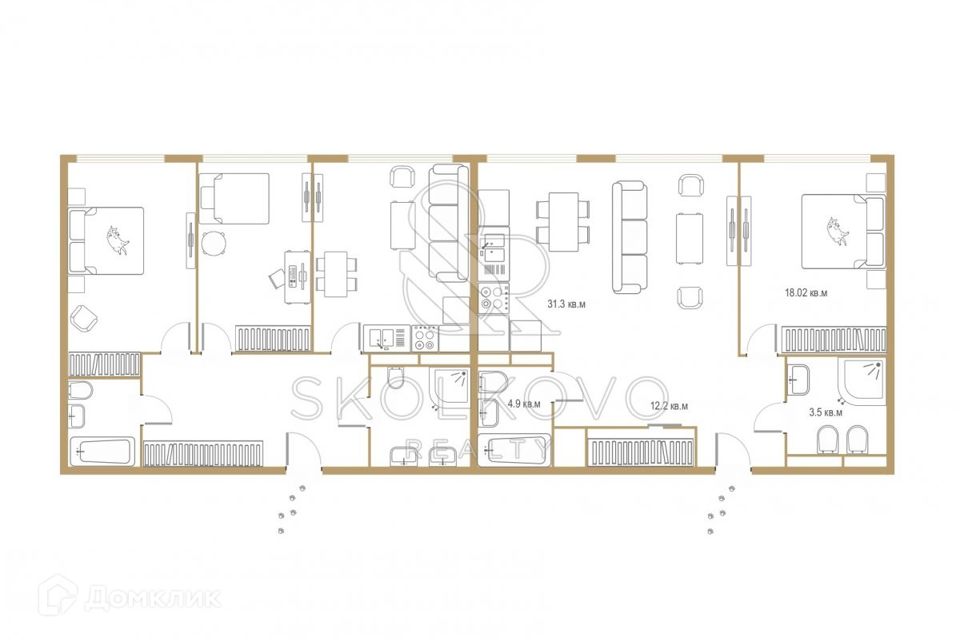 Продаётся 6-комнатная квартира, 140.5 м²